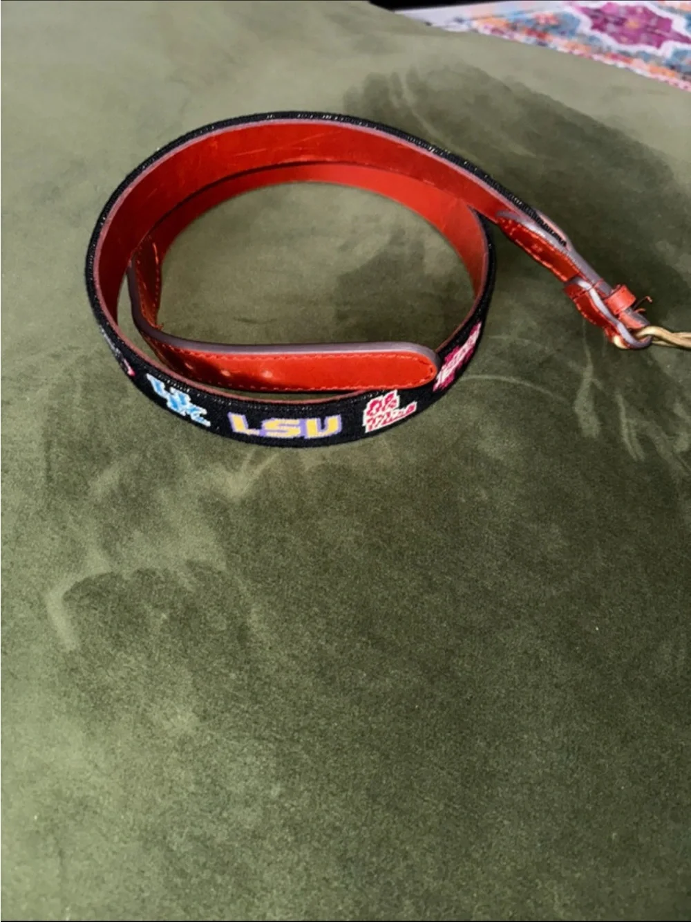 Smathers & Branson SEC needlepoint belt